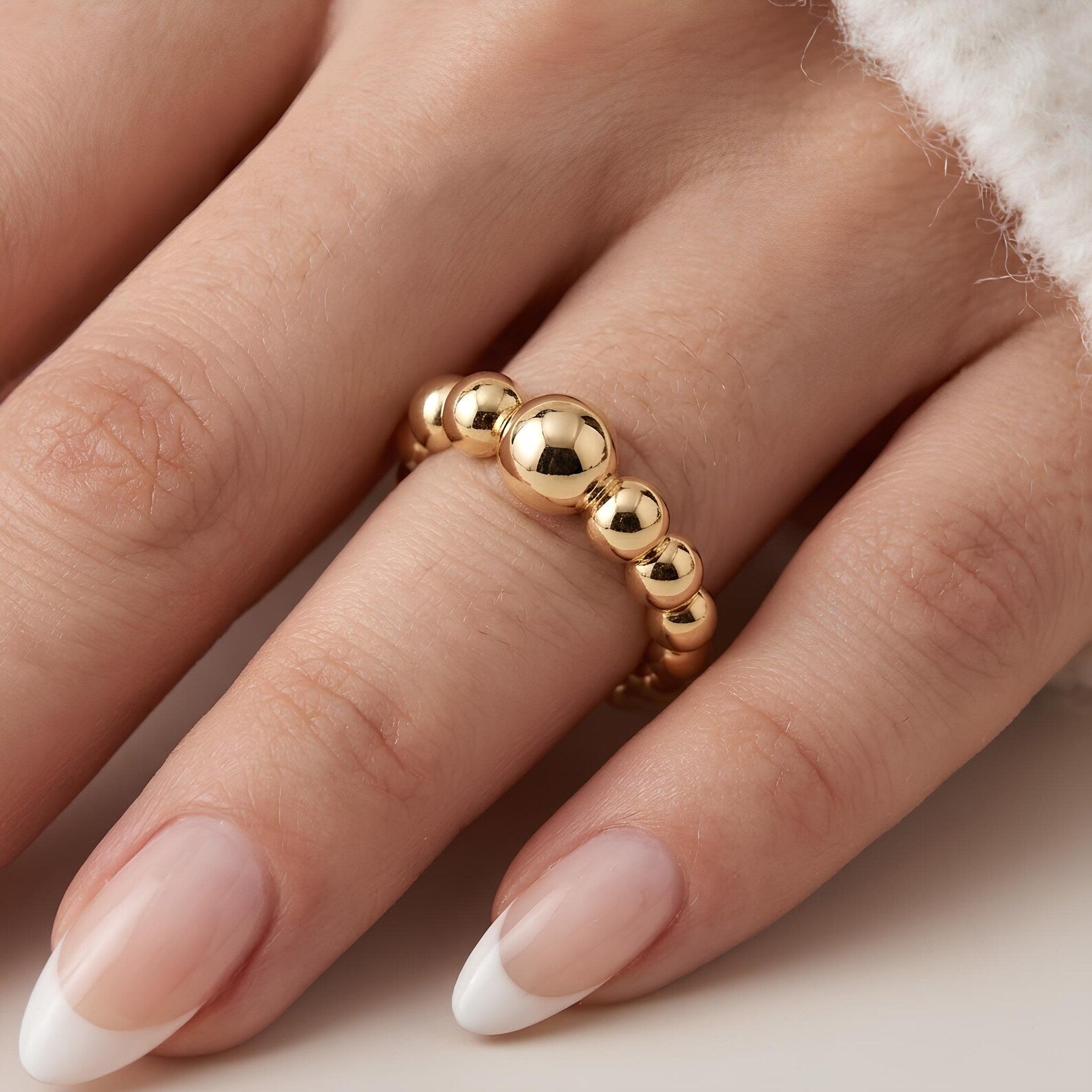 Beaded Ball Ring