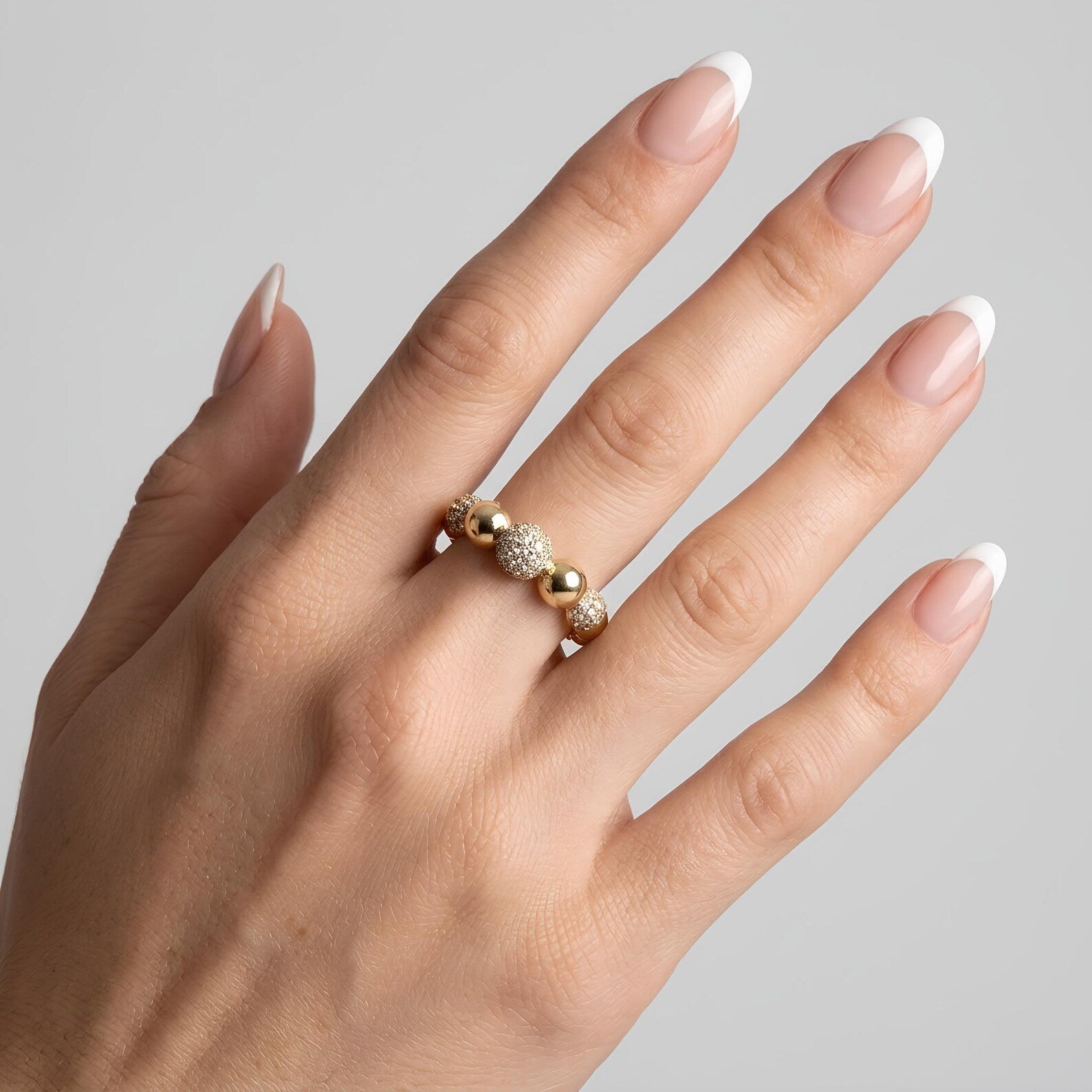 Pave Ball Ring