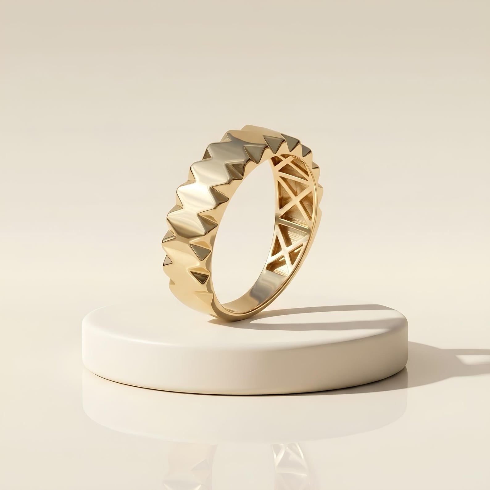 Pyramid Spike Ring