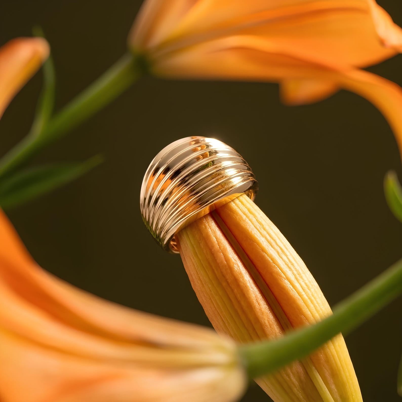 Ribbed Dome Ring