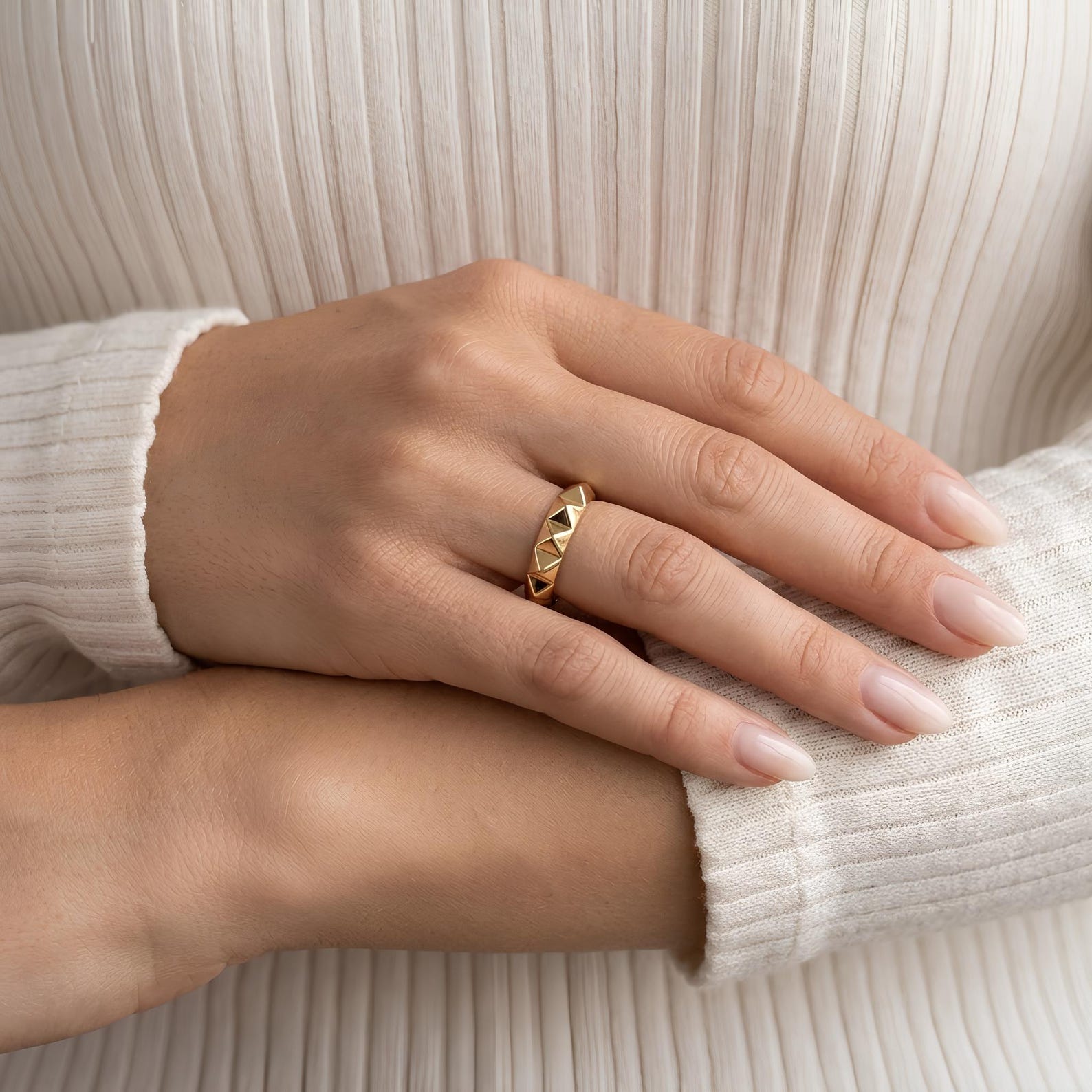 Pyramid Stud Ring