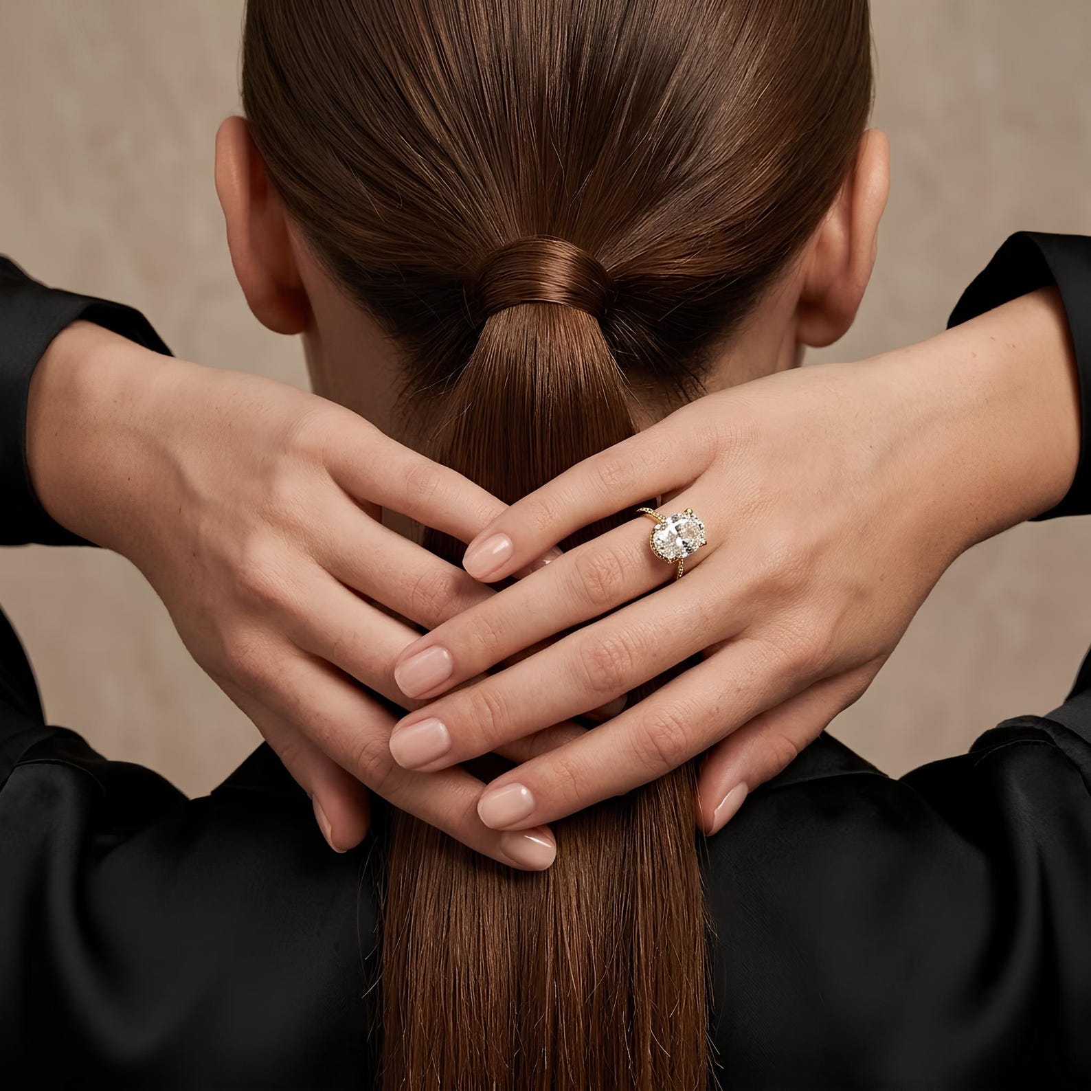 Oval Zircon Ring