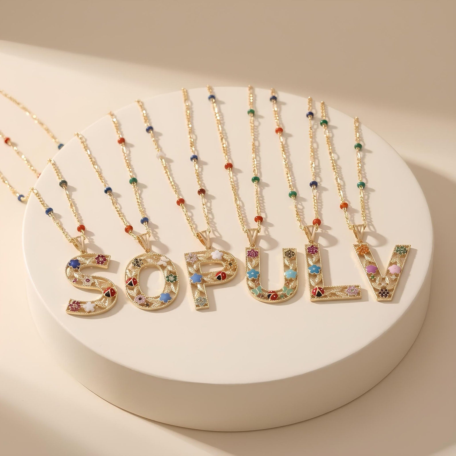 Playful Letters Necklace