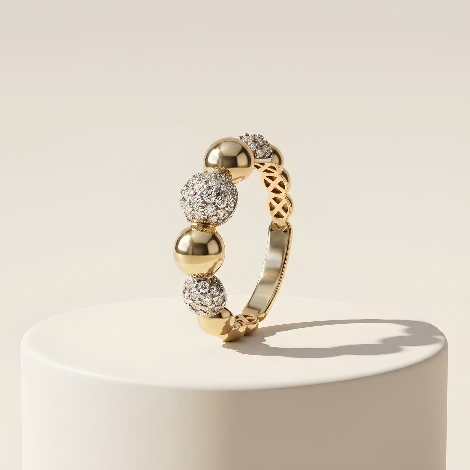 Pave Ball Ring