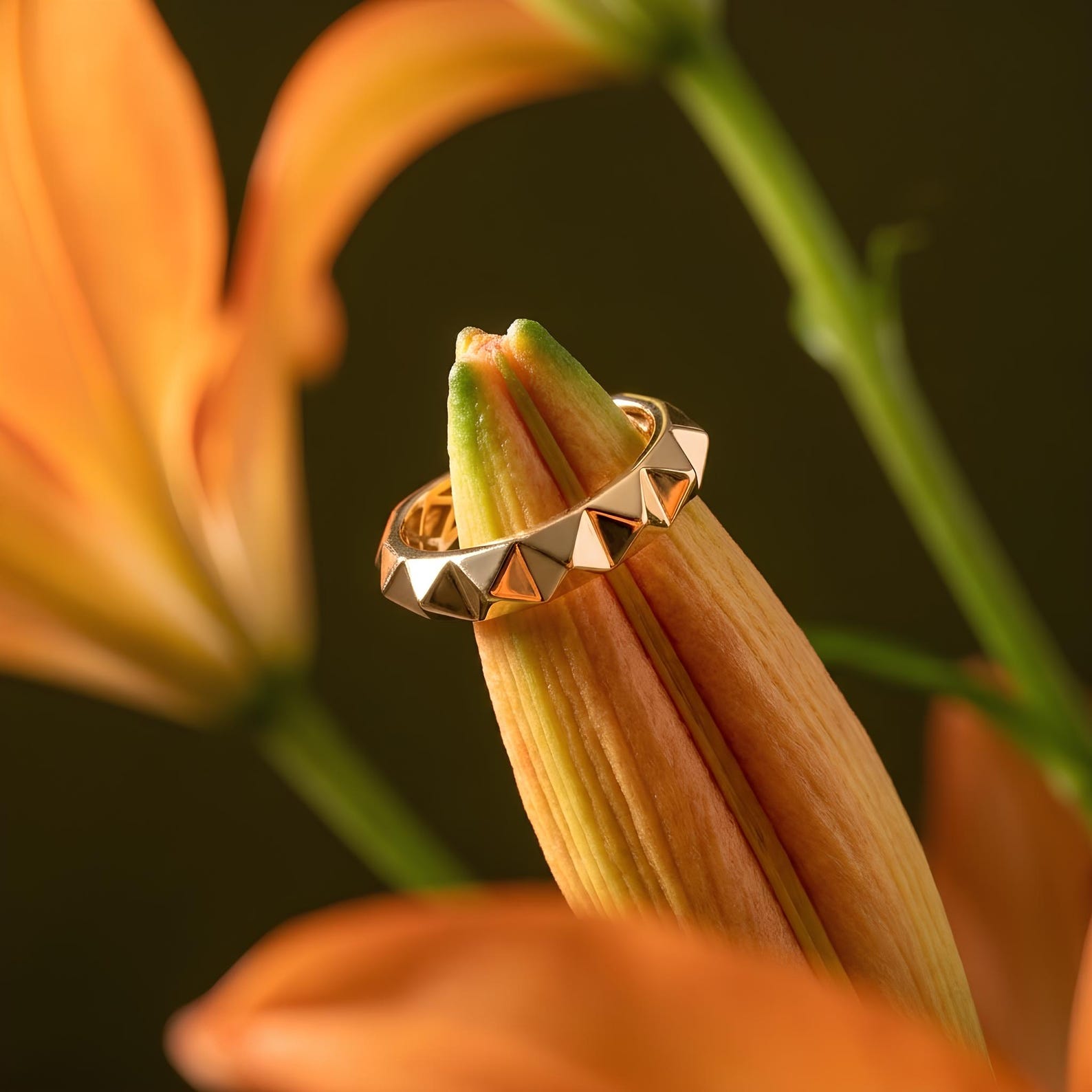 Pyramid Stud Ring