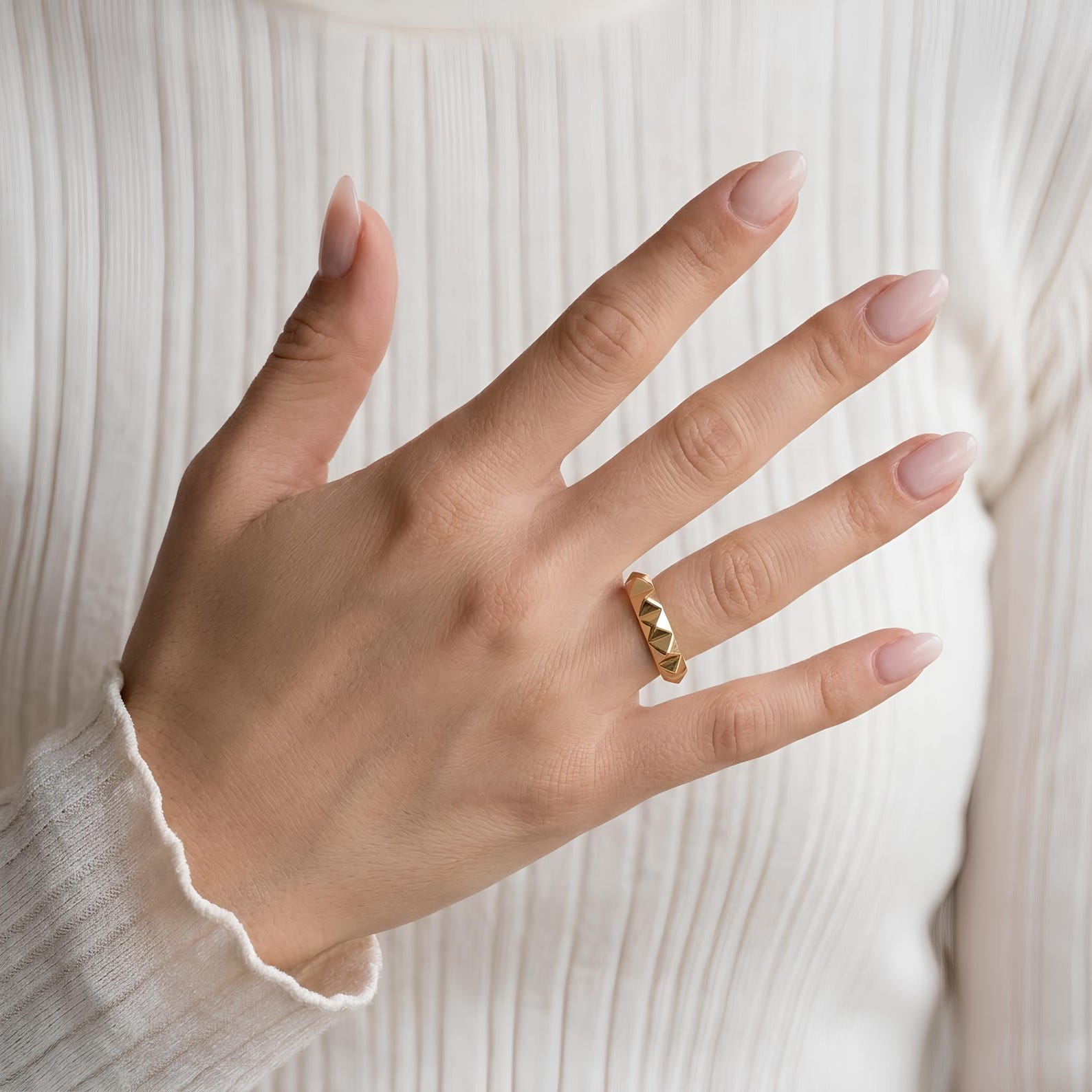 Pyramid Stud Ring