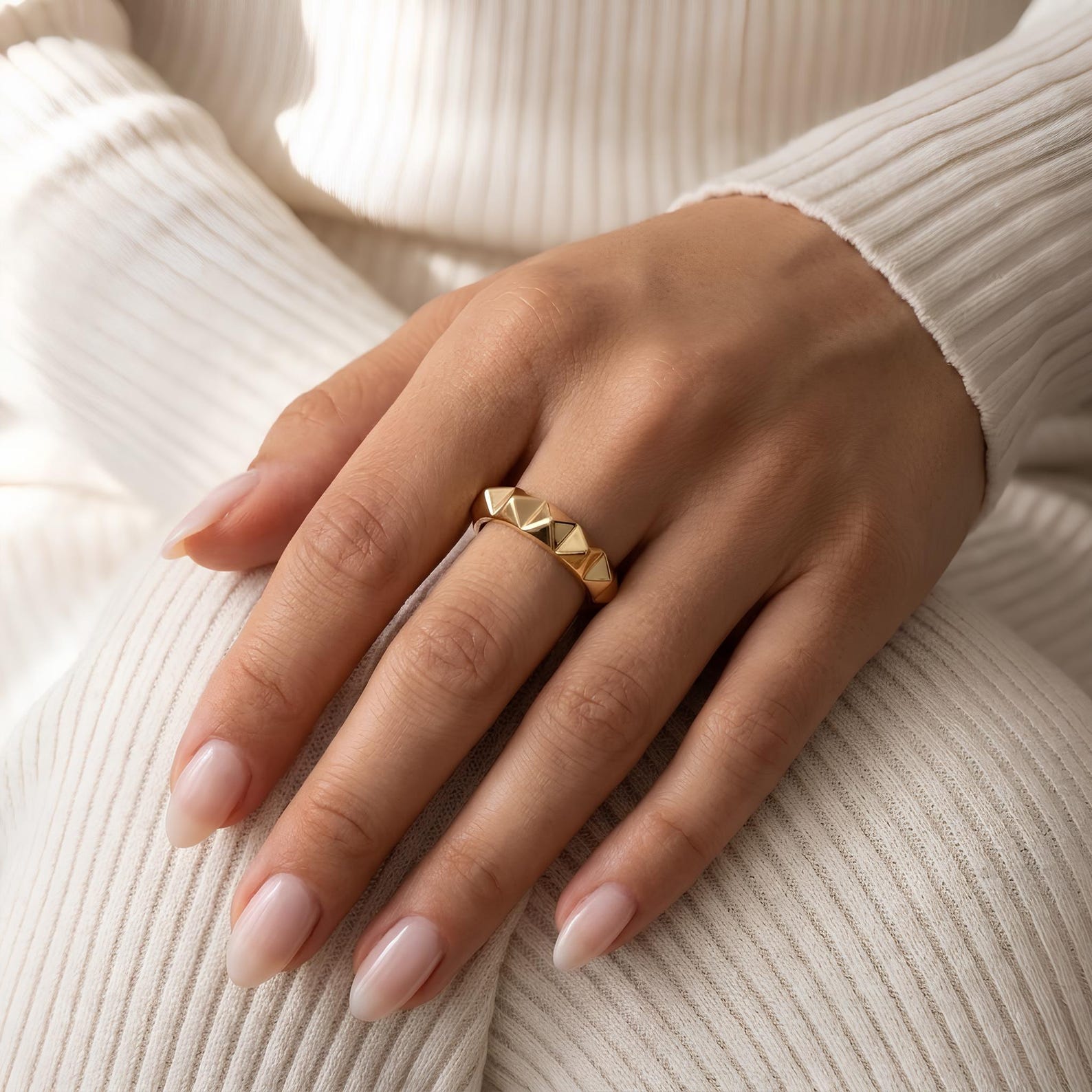 Pyramid Stud Ring