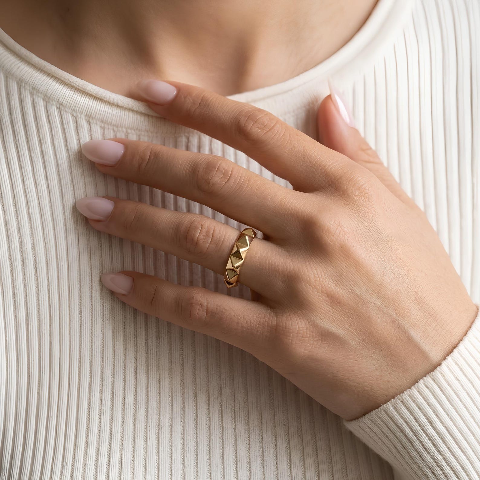 Pyramid Stud Ring