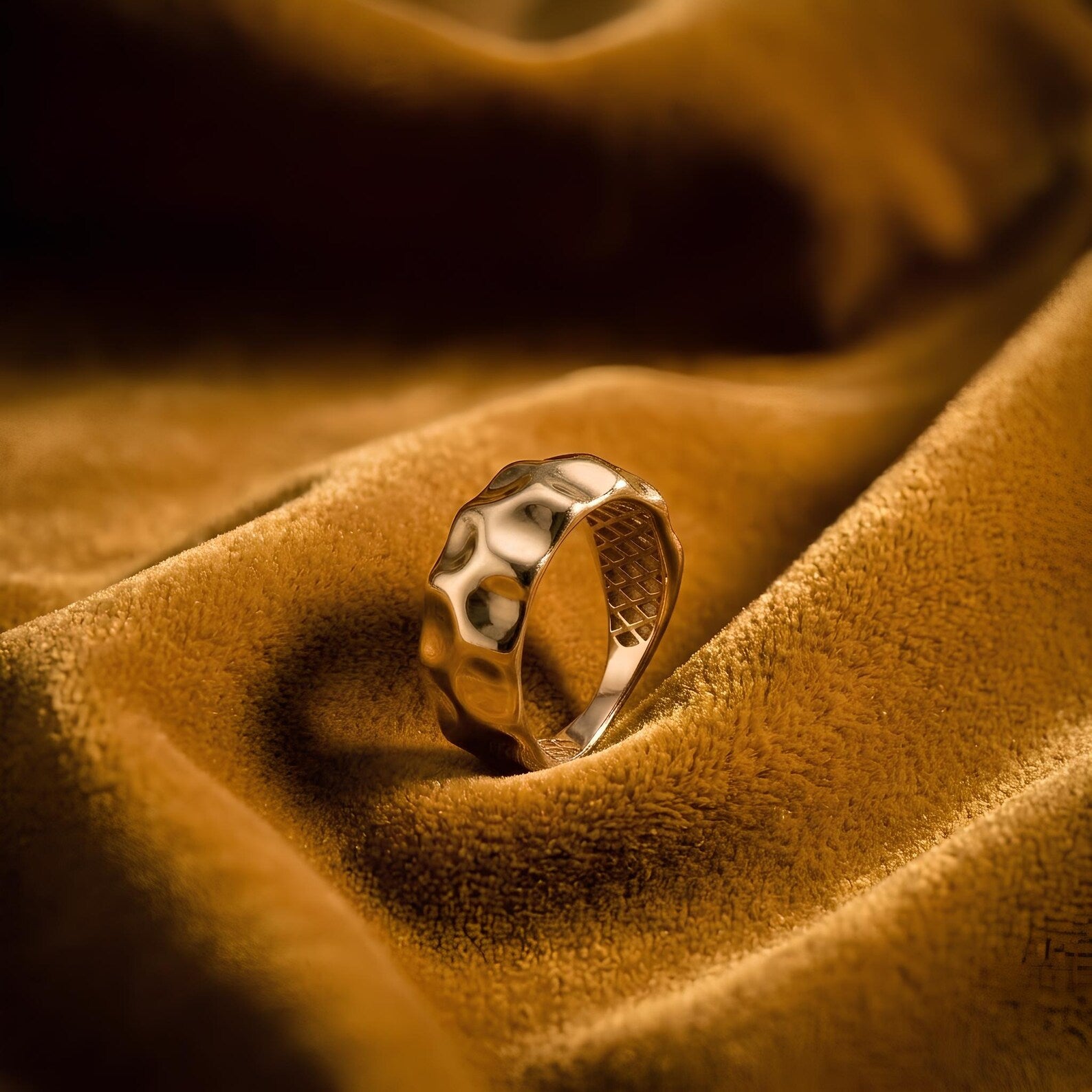 Hammered Dome Ring