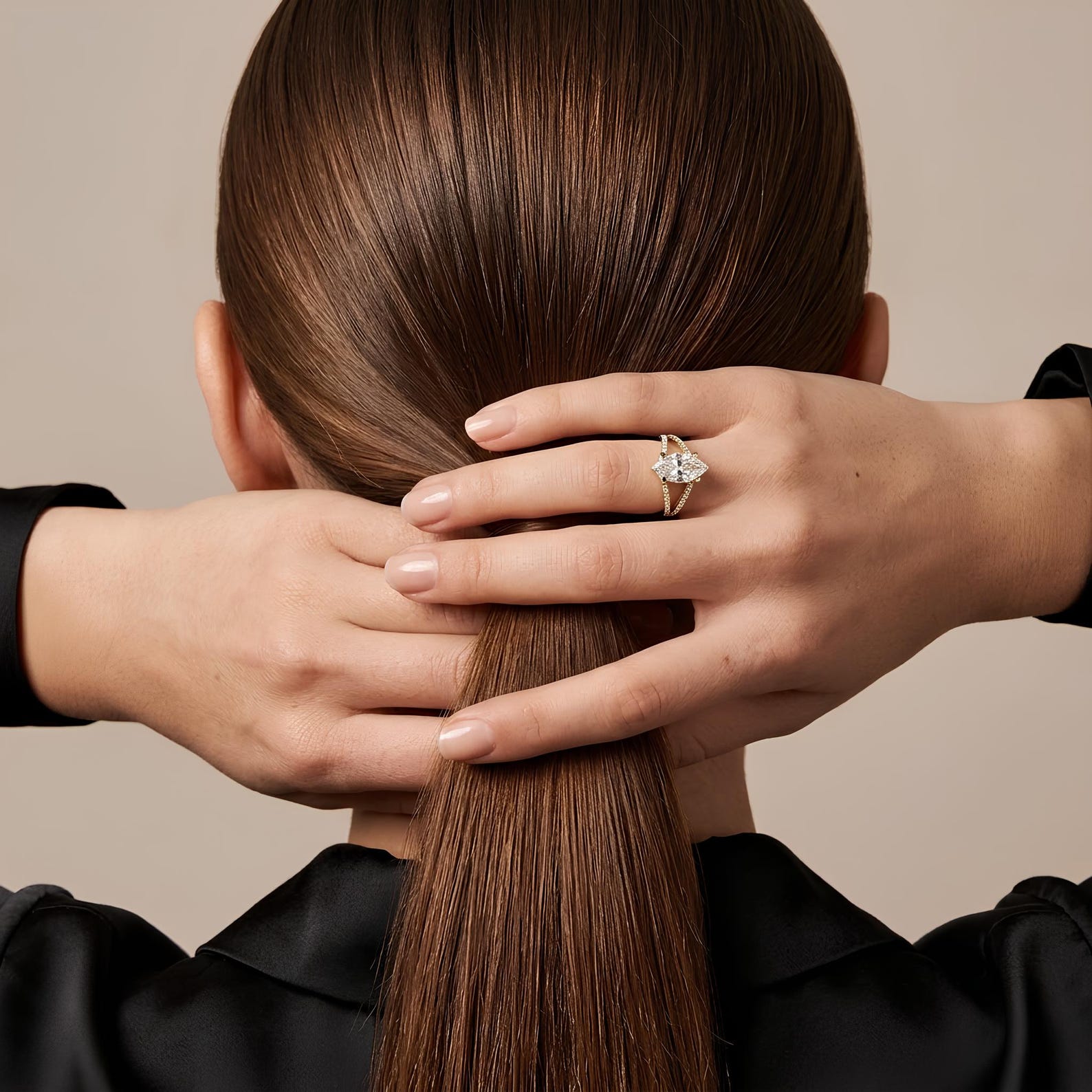 Marquise Halo Ring