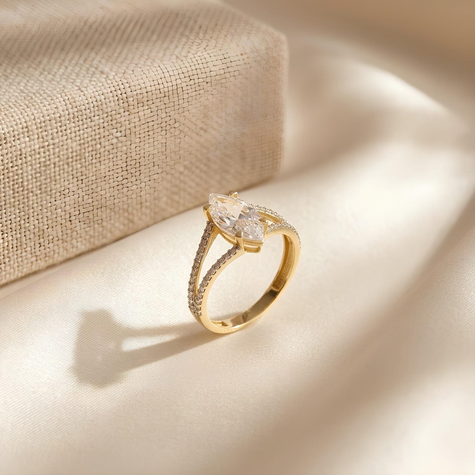 Marquise Halo Ring