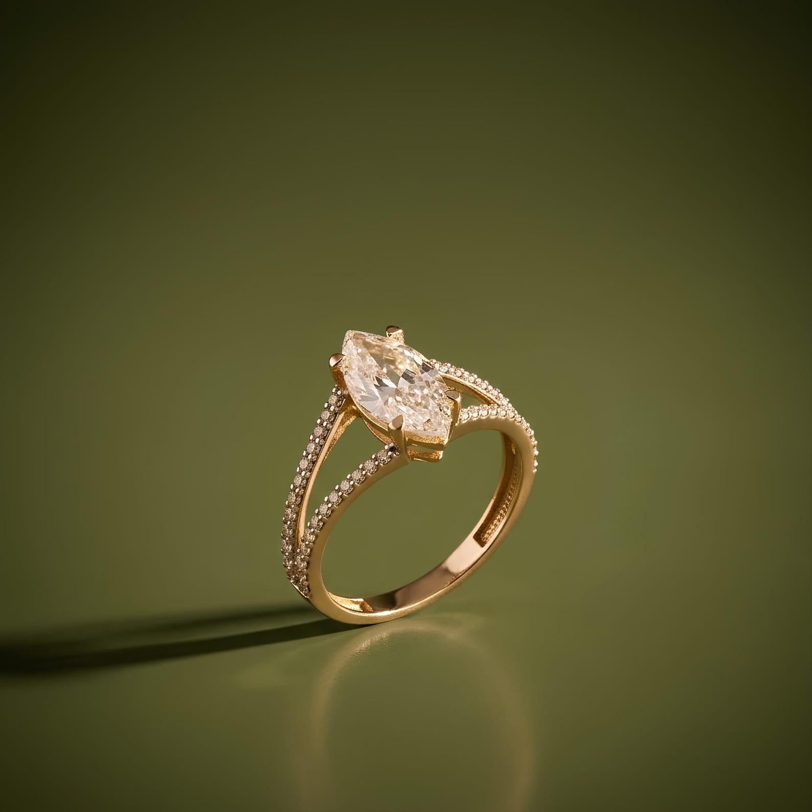 Marquise Halo Ring