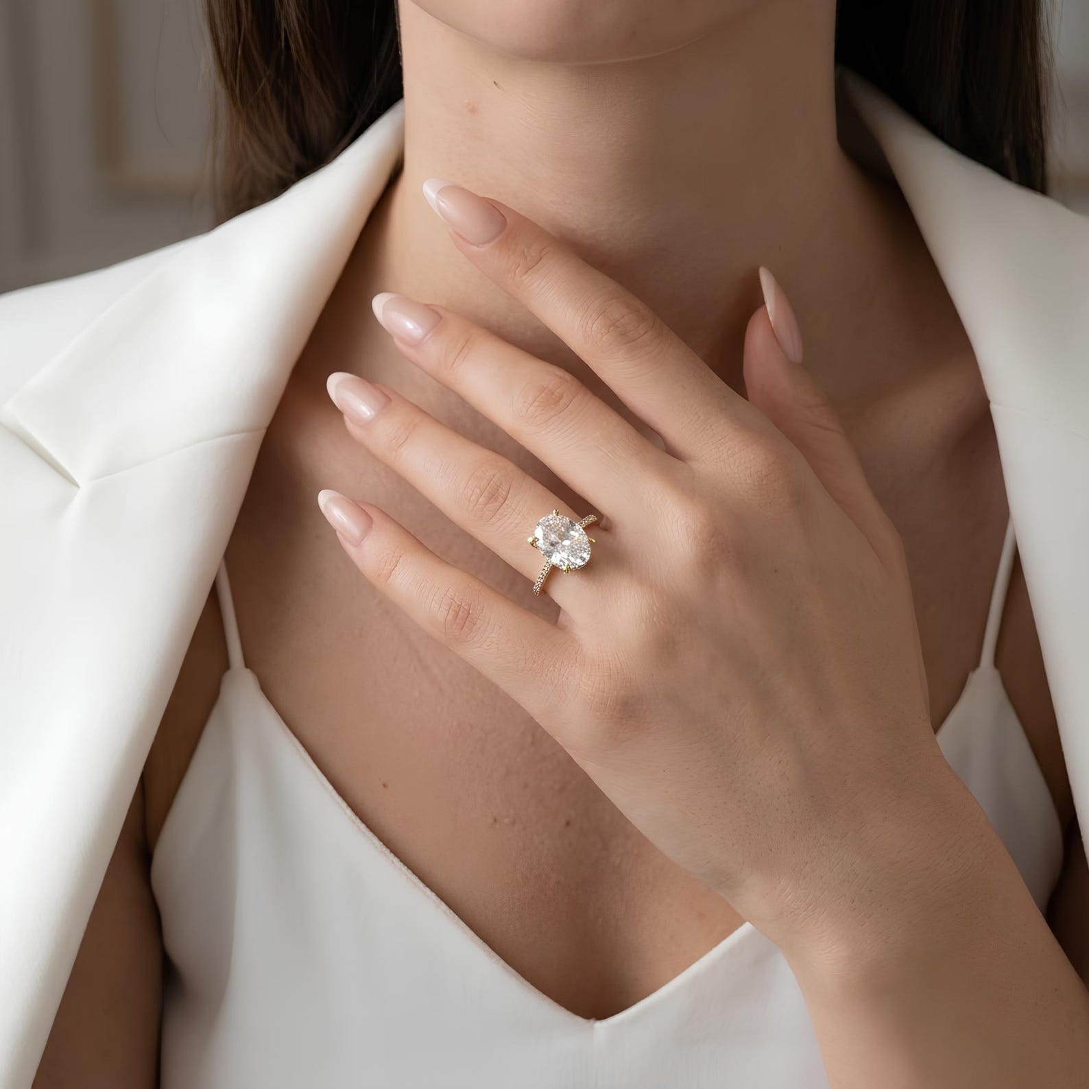 Oval Zircon Ring