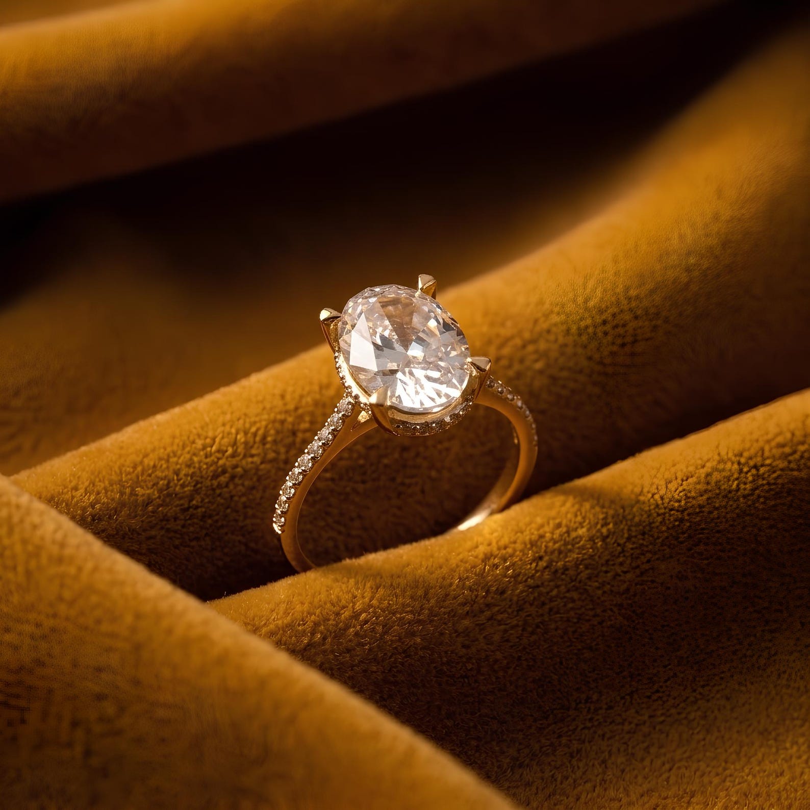 Oval Zircon Ring
